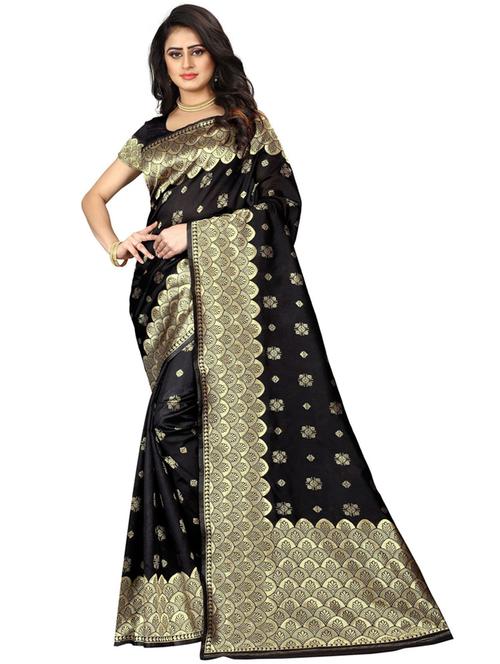 ethnic banarasi saree with blouse - 18758415 - Very Small Image - 1