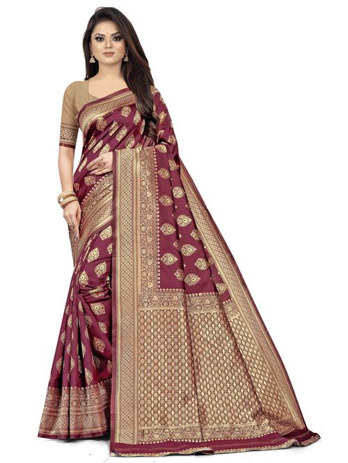 women's banarasi saree - 18758445 - Very Small Image - 1