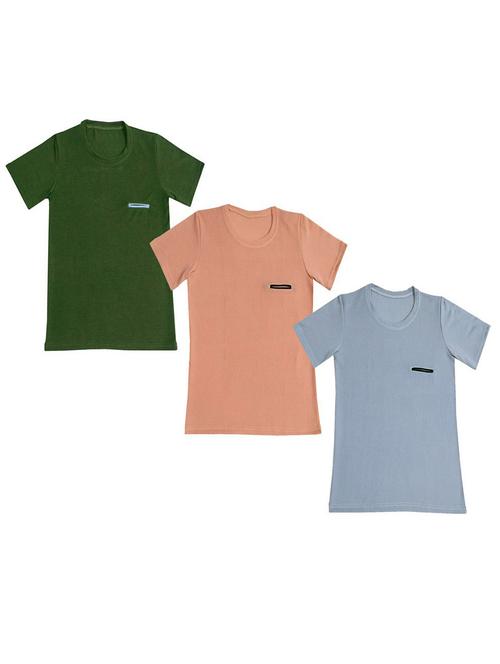 boys solid t-shirt combo - 18759012 - Very Small Image - 1