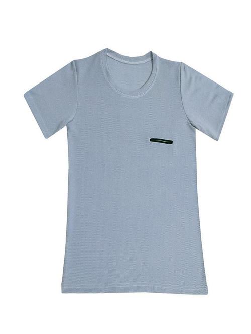 blue coloured solid t-shirt - 18759032 - Very Small Image - 1