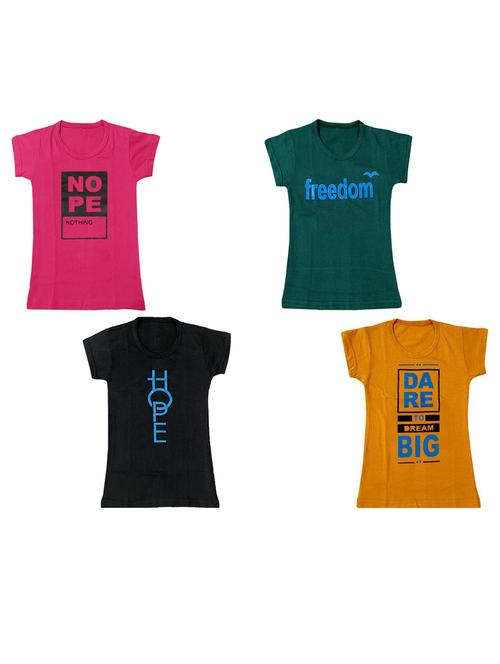 pack of 4 round neck boys t-shirt - 18759608 - Very Small Image - 1