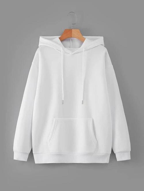 hooded neck solid sweatshirt - 18760539 - Very Small Image - 1