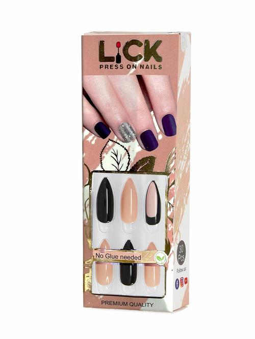 lick 28 pcs classic nude artificial/false/fake reusable press on nails extension - 18760788 - Very Small Image - 1