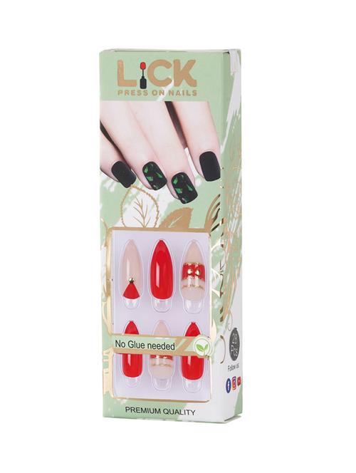 lick 28 pcs artificial french manicure stiletto nails false reusable nail extension - 18760800 - Very Small Image - 1