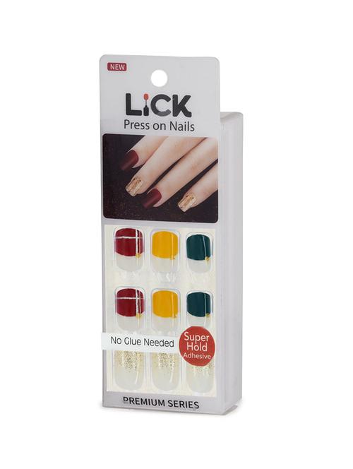 lick 30 pcs french tips artificial/fake nail extension false reusable press on nails - 18760837 - Very Small Image - 1