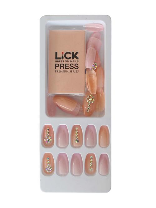lick 28 pcs artificial/fake reusable nails false nail extension with application kit - 18760838 - Very Small Image - 1