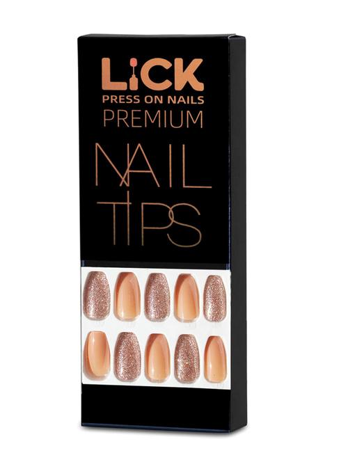 lick 28 pcs nude reusable artificial/false/fake nails fake nails extension nail art - 18760840 - Very Small Image - 1