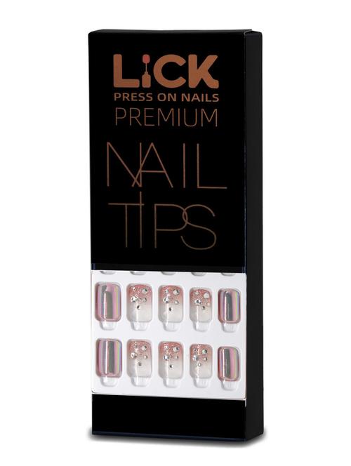 lick 30 pcs holographic reusable artificial/fake/false nails with application kit - 18760863 - Very Small Image - 1