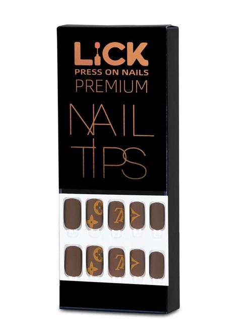 lick 30 pcs matte brown fake/false acrylic nails set nail art nails extension - 18760870 - Very Small Image - 1