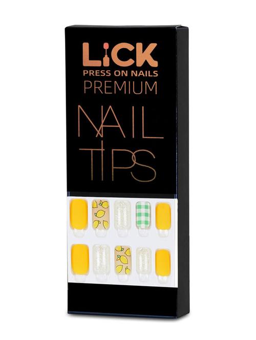 lick 30 pcs matte yellow fake/false nails acrylic artificial nails extension - 18760881 - Very Small Image - 1