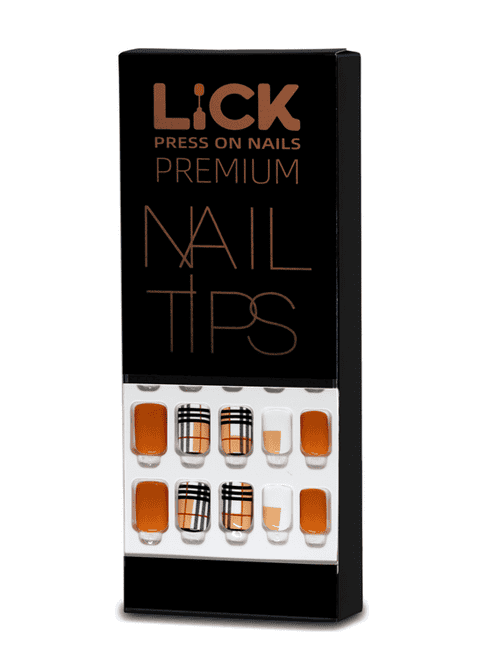 lick 30 pcs artificial/false/fake reusable acrylic stick on nails set nails extension - 18760891 - Very Small Image - 1