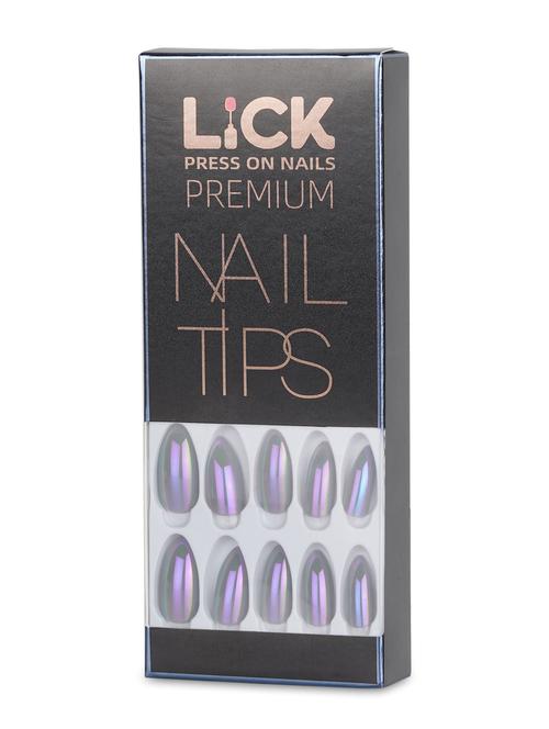 lick 14 pcs chromatic almond shaped reusable artificial/false/fake nail extension - 18760909 - Very Small Image - 1