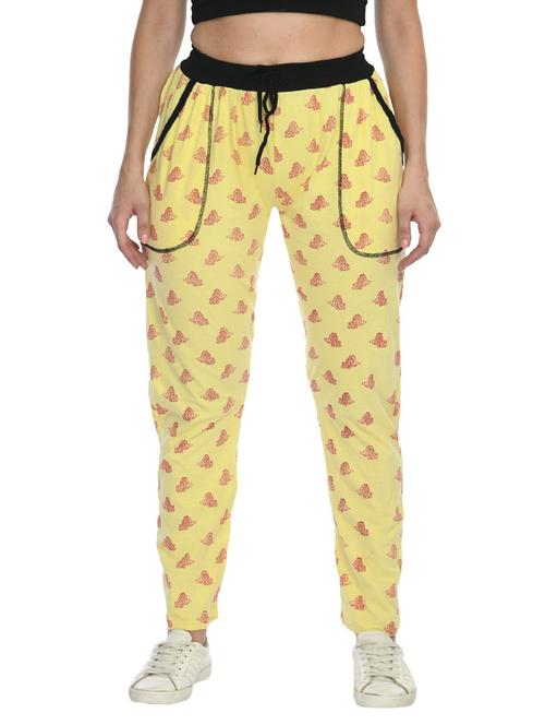 yellow cotton track pants - 18761504 - Very Small Image - 1
