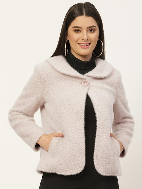peter pan neck solid blazer - 18765204 - Very Small Image - 1