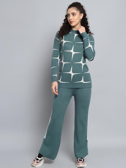 green wool top and trouser set coord - 18765279 - Very Small Image - 1
