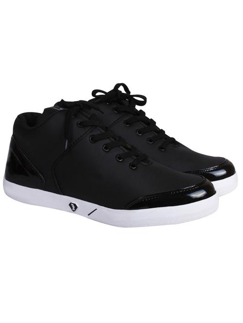 mens black coloured slip on casual shoes - 18765600 - Very Small Image - 1