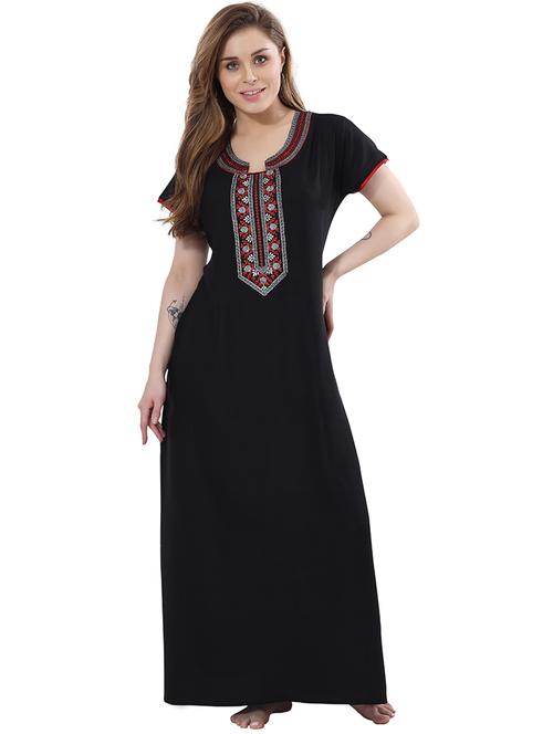 embroidered detail night gown - 18766052 - Very Small Image - 1