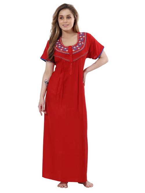 embroidered detail night gown - 18766056 - Very Small Image - 1