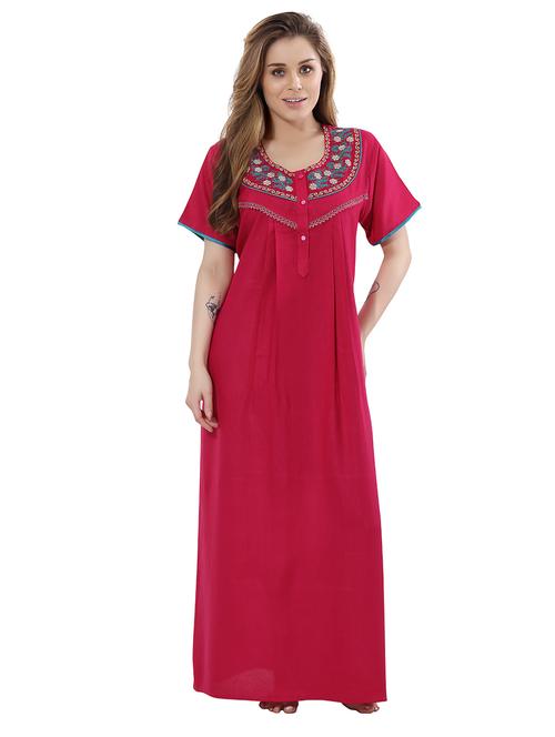 embroidered detail night gown - 18766058 - Very Small Image - 1