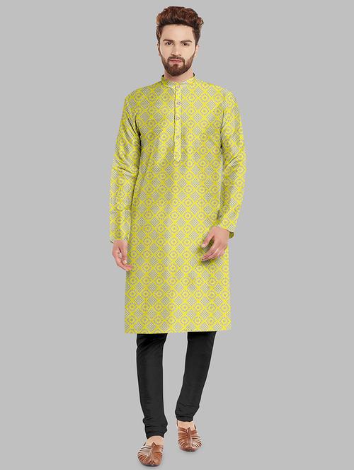 digital printed cotton kurta with pyjama - 18766452 - Very Small Image - 1