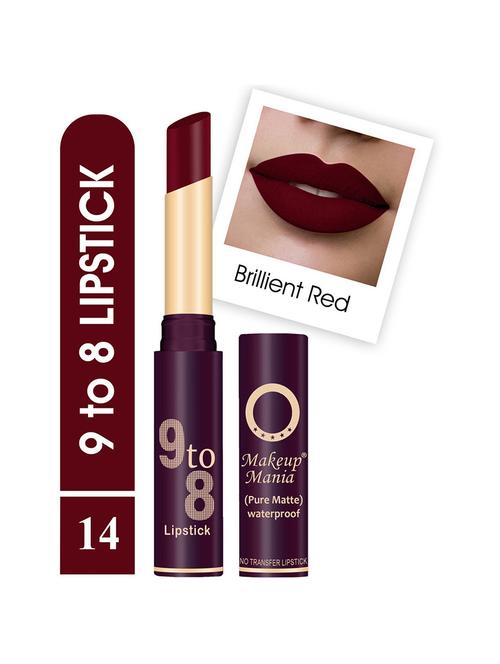 pure matte 9 to 8 long stay waterproof lipstick shade # 14 - 18766565 - Very Small Image - 1