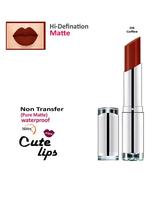 b. berry non transfer long lasting matte lipstick 2.4 gm - # 08 coffee - 18766625 - Very Small Image - 1