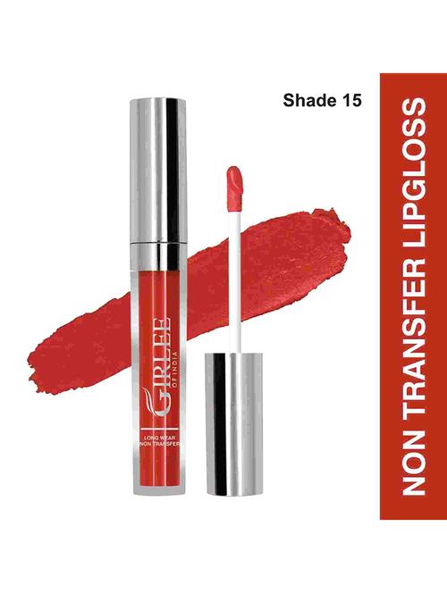 girlee non transfer liquid lipstick, matte lip color, # 15 orangish peach - 18766692 - Very Small Image - 1