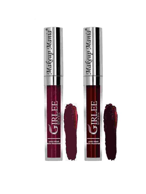 girlee non transfer matte liquid lipstick, 03 oak maroon, 04 proper maroon - 18766804 - Very Small Image - 1