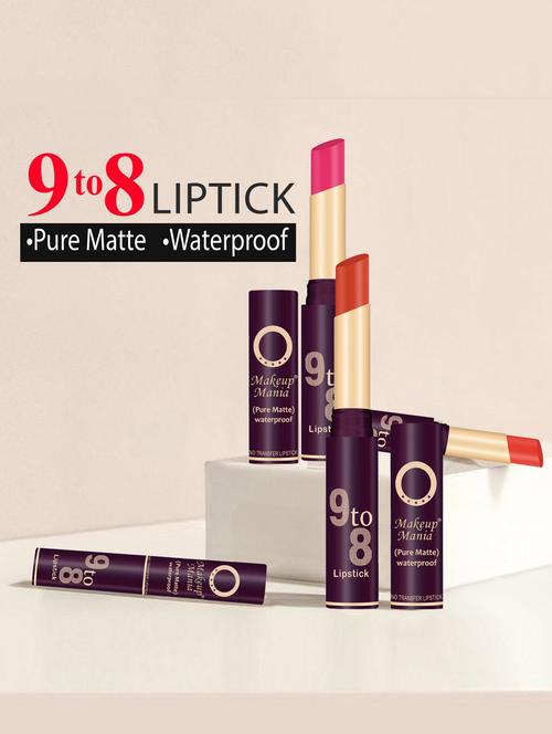 pure matte 9 to 8 long stay waterproof lipstick shade 6-7 - 18766928 - Very Small Image - 1
