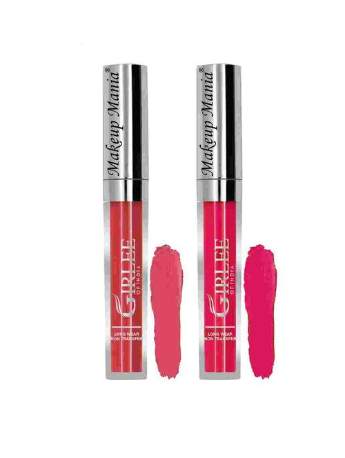 girlee non transfer matte liquid lipstick, 17 baby pink, 18 light magenta - 18767025 - Very Small Image - 1