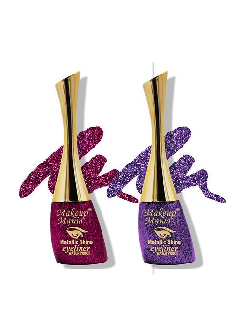 metallic shine glitter eyeliner, magenta & light purple - shade 14-16 - 18767675 - Very Small Image - 1