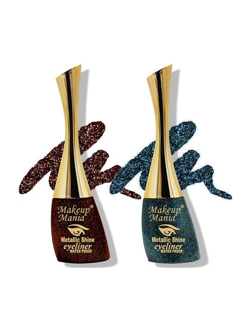 metallic shine glitter eyeliner, deep brown & grey blue - shade 19-24 - 18767685 - Very Small Image - 1