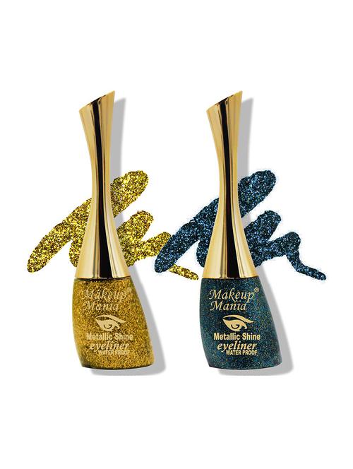 metallic shine glitter eyeliner, golden & grey blue - shade 01-24 - 18767748 - Very Small Image - 1