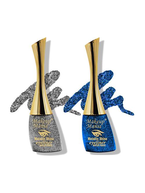 metallic shine glitter eyeliner, silver & azure blue - shade 02-13 - 18767751 - Very Small Image - 1