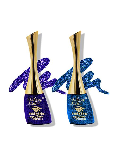 metallic shine glitter eyeliner, indigo blue & azure blue - shade 04-13 - 18767766 - Very Small Image - 1