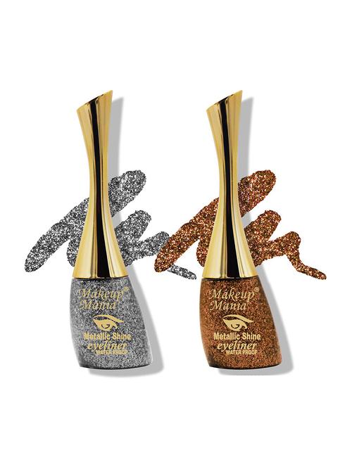 metallic shine glitter eyeliner, silver & copper gold - shade 02-08 - 18767790 - Very Small Image - 1
