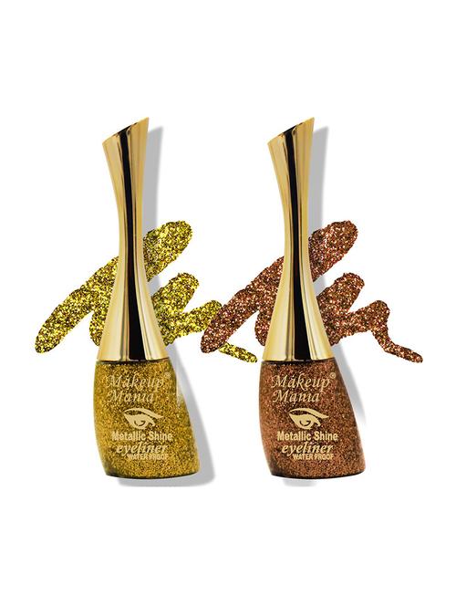 metallic shine glitter eyeliner, golden & copper gold - shade 01-08 - 18767793 - Very Small Image - 1