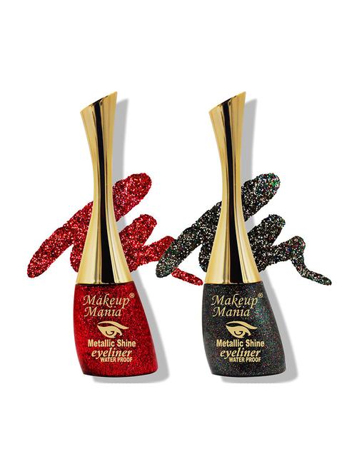 metallic shine glitter eyeliner, red & grey - shade 10-18 - 18767834 - Very Small Image - 1