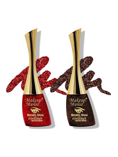 metallic shine glitter eyeliner, red & brown - shade 10-12 - 18767850 - Very Small Image - 1