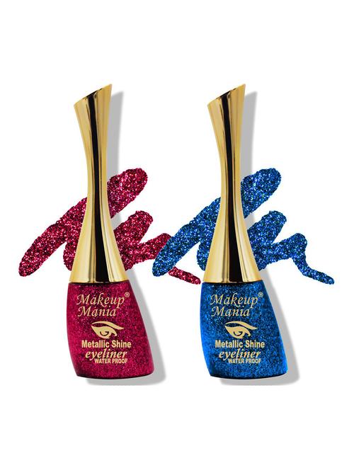 metallic shine glitter eyeliner, deep magenta & azure blue - shade 11-13 - 18767856 - Very Small Image - 1