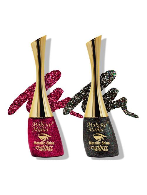 metallic shine glitter eyeliner, deep magenta & grey - shade 11-18 - 18767863 - Very Small Image - 1