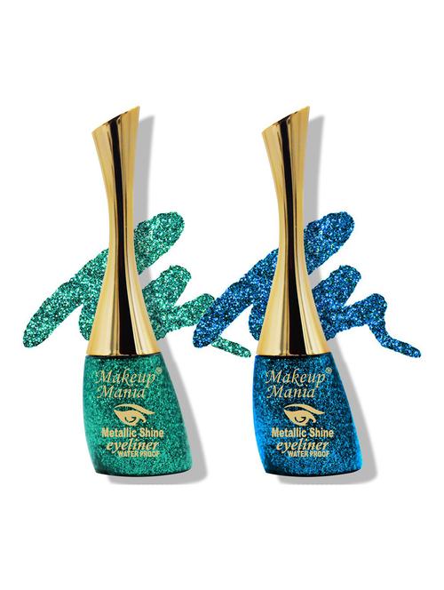 metallic shine glitter eyeliner, sea green & sapphire blue - shade 07-23 - 18767877 - Very Small Image - 1