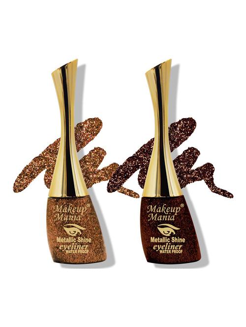 metallic shine glitter eyeliner, copper gold & deep brown - shade 08-19 - 18767889 - Very Small Image - 1
