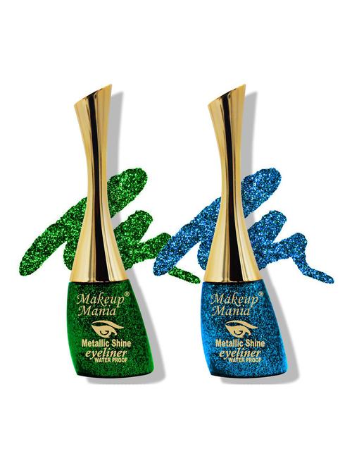 metallic shine glitter eyeliner, forest green & sapphire blue - shade 06-23 - 18767891 - Very Small Image - 1