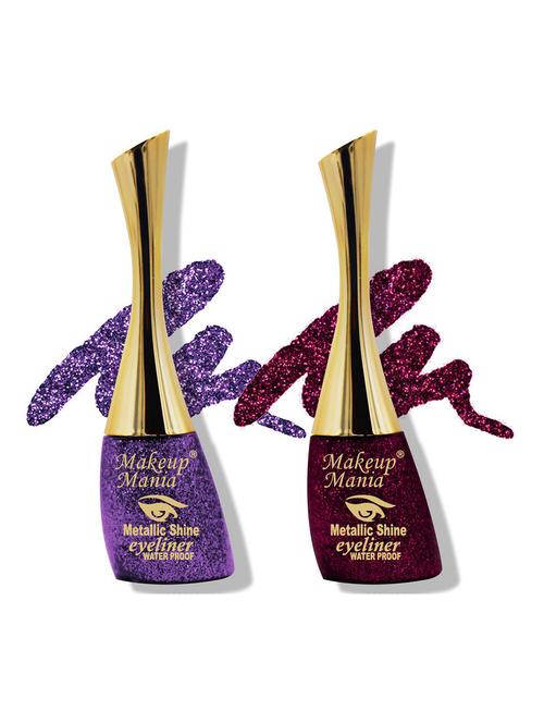metallic shine glitter eyeliner, light purple & wine - shade 16-20 - 18767898 - Very Small Image - 1