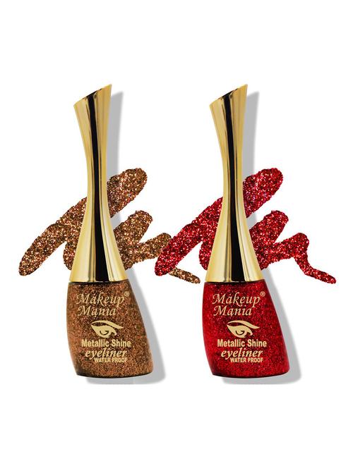 metallic shine glitter eyeliner, copper gold & red - shade 08-10 - 18767912 - Very Small Image - 1