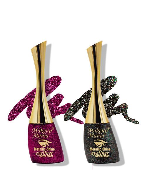 metallic shine glitter eyeliner, magenta & grey - shade 14-18 - 18767919 - Very Small Image - 1