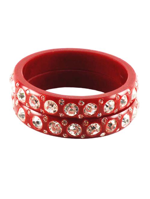 red coloured stone acrylic bangle with extra large size - 18768235 - Very Small Image - 1