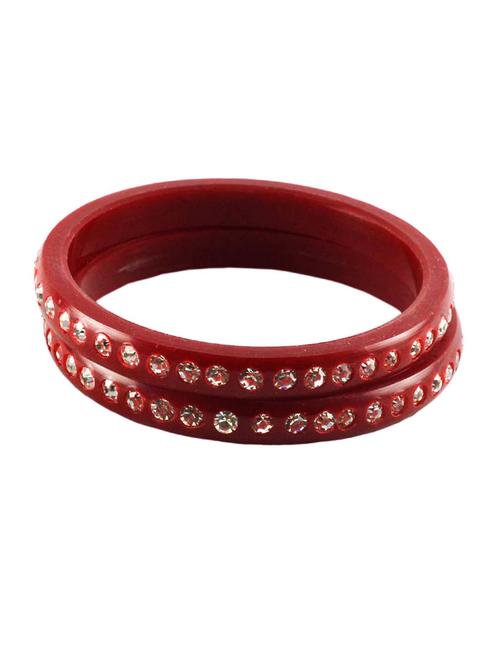 red coloured stone acrylic bangle with very extra large size - 18768241 - Very Small Image - 1