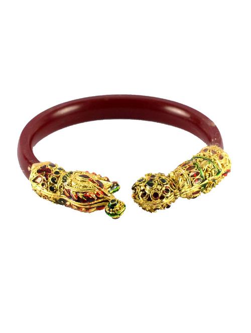 red gold platted acrylic-brass bangle with very extra large size - 18768254 - Very Small Image - 1